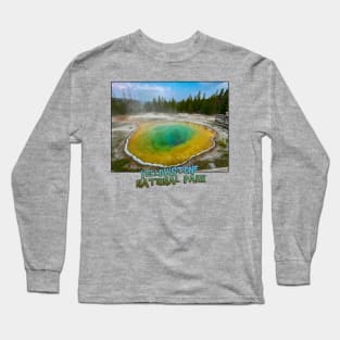 Yellowstone National Park - Morning Glory Pool Long Sleeve T-Shirt